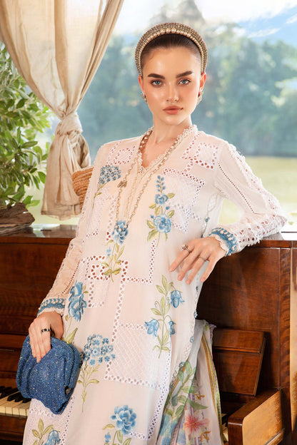 3 Piece Unstitched Embroidered Lawn Suit | MPT-2501-A
