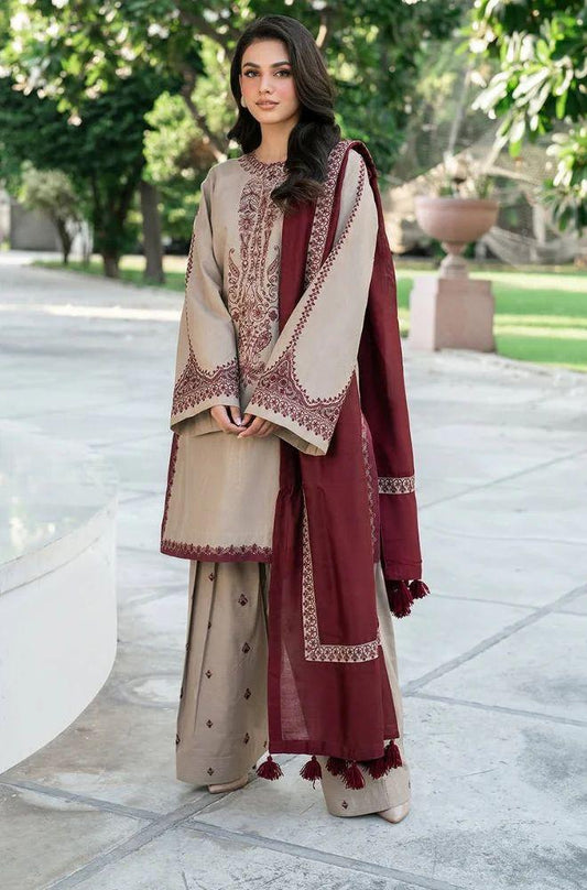 Baroque - 3PC Lawn Embroidered Suit - GKA7126