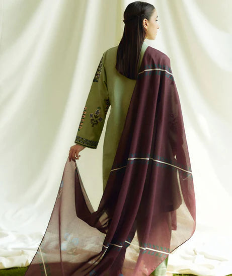 Zarashahjhan Embroidered Dhanak Three Piece COCO-03