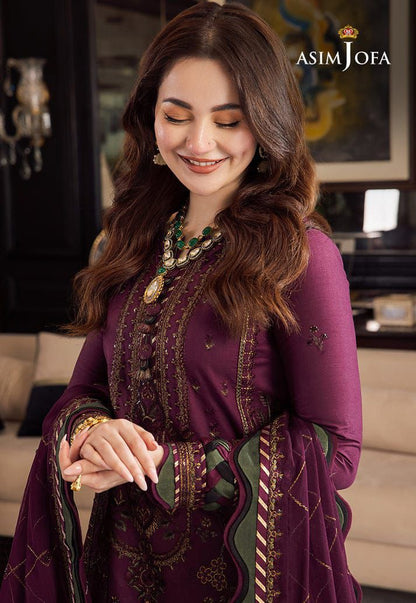 Asim jofa Chikenk-Kari Embroidered Three Piece AJ-122