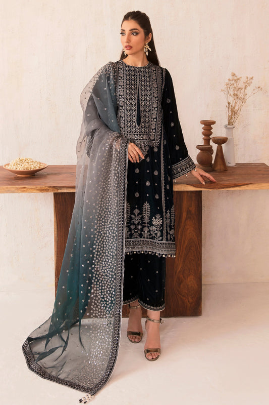 Zainab Chottani Velvet Embroiderd Three Piece ZC-73