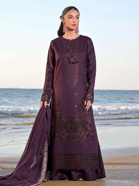 IZEL Chikenkari Embroiderd Dahank Three Piece IZ-04 [Saahil Signature]