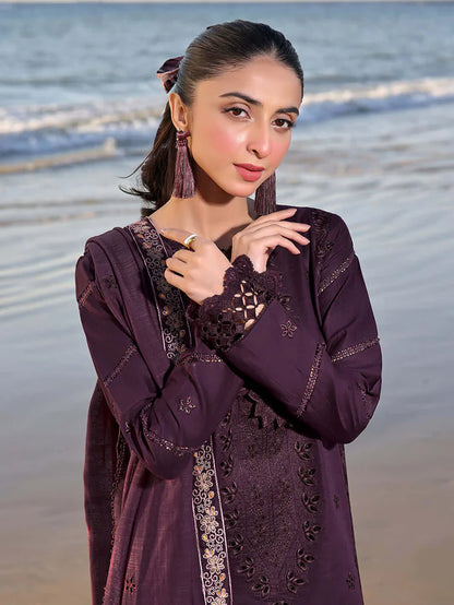 IZEL Chikenkari Embroiderd Dahank Three Piece IZ-04 [Saahil Signature]