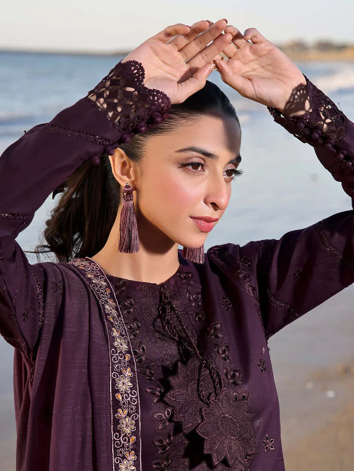 IZEL Chikenkari Embroiderd Dahank Three Piece IZ-04 [Saahil Signature]