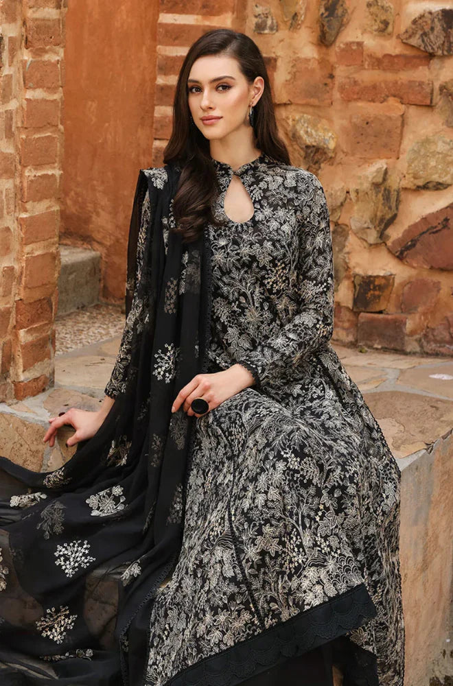 Bareeze Embroidered Three Piece Dhanak jungle Bari