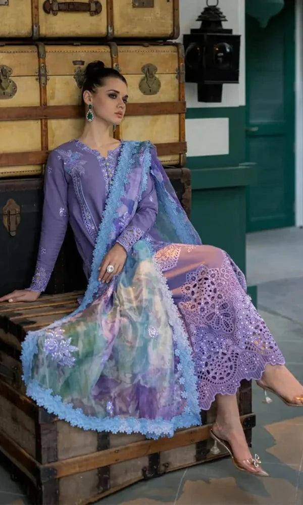 Mushaq - 3PC Chickan Kari Embroidered Lawn Suit _ KP978