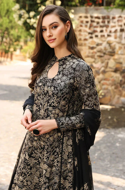 Bareeze Embroidered Three Piece Dhanak jungle Bari