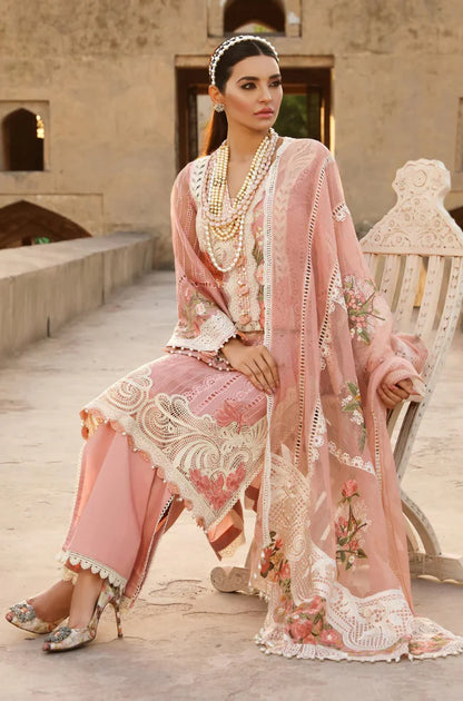 Crimson - 3PC Lawn Embroidered Suit - Cr 02