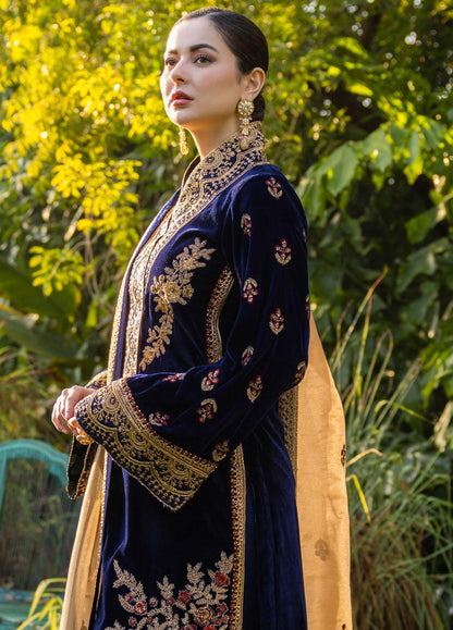 Zainab Chottani Velvet Embroiderd Three Piece ZC-737
