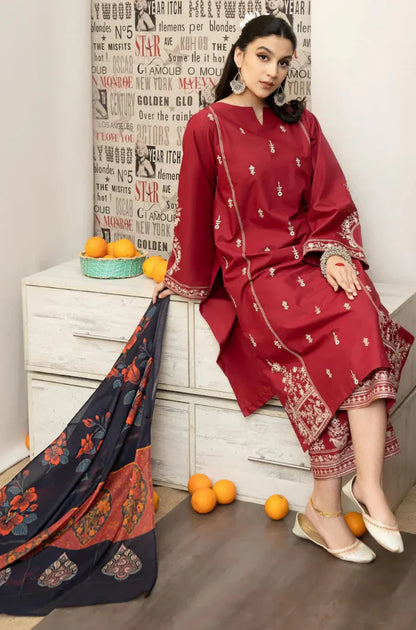 Urge Embroidered lawn Three Piece URL-696