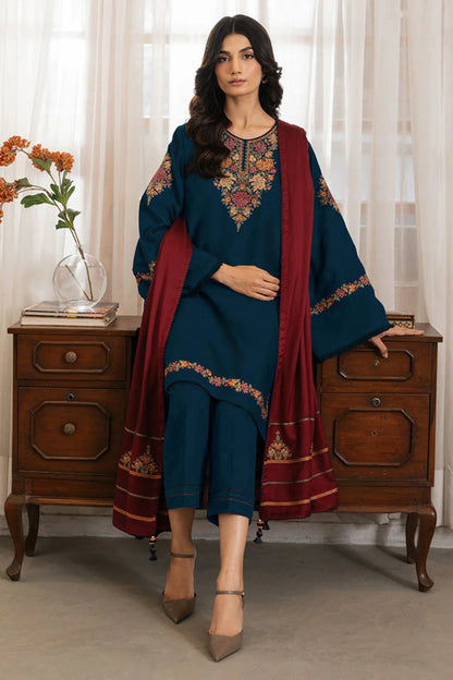 Jazmin - 3PC Dhanak Embroidered Suit JZ-916