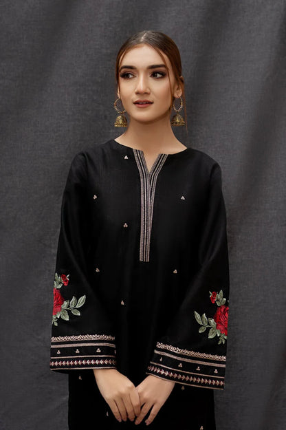 Baroque Dhanak Embroidered three piece With Woolen Shawl BR-003