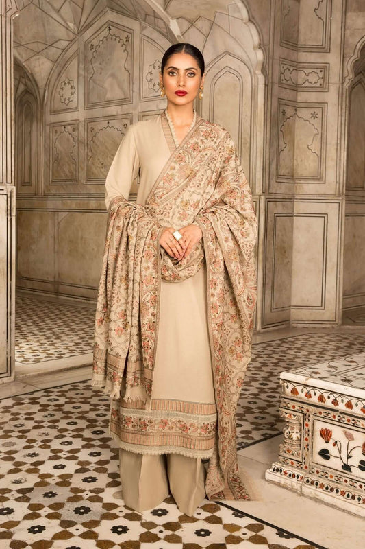 Bareeze FCC-199 Skin Embroidered Dhanak Three Piece Winter Collection