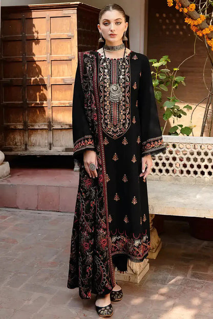 Bareeze D 349 Black Embroidered Three Piece Dahank Collection