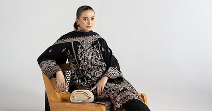 Maria-B Luxury Law Embroidered Three Piece MB-6129