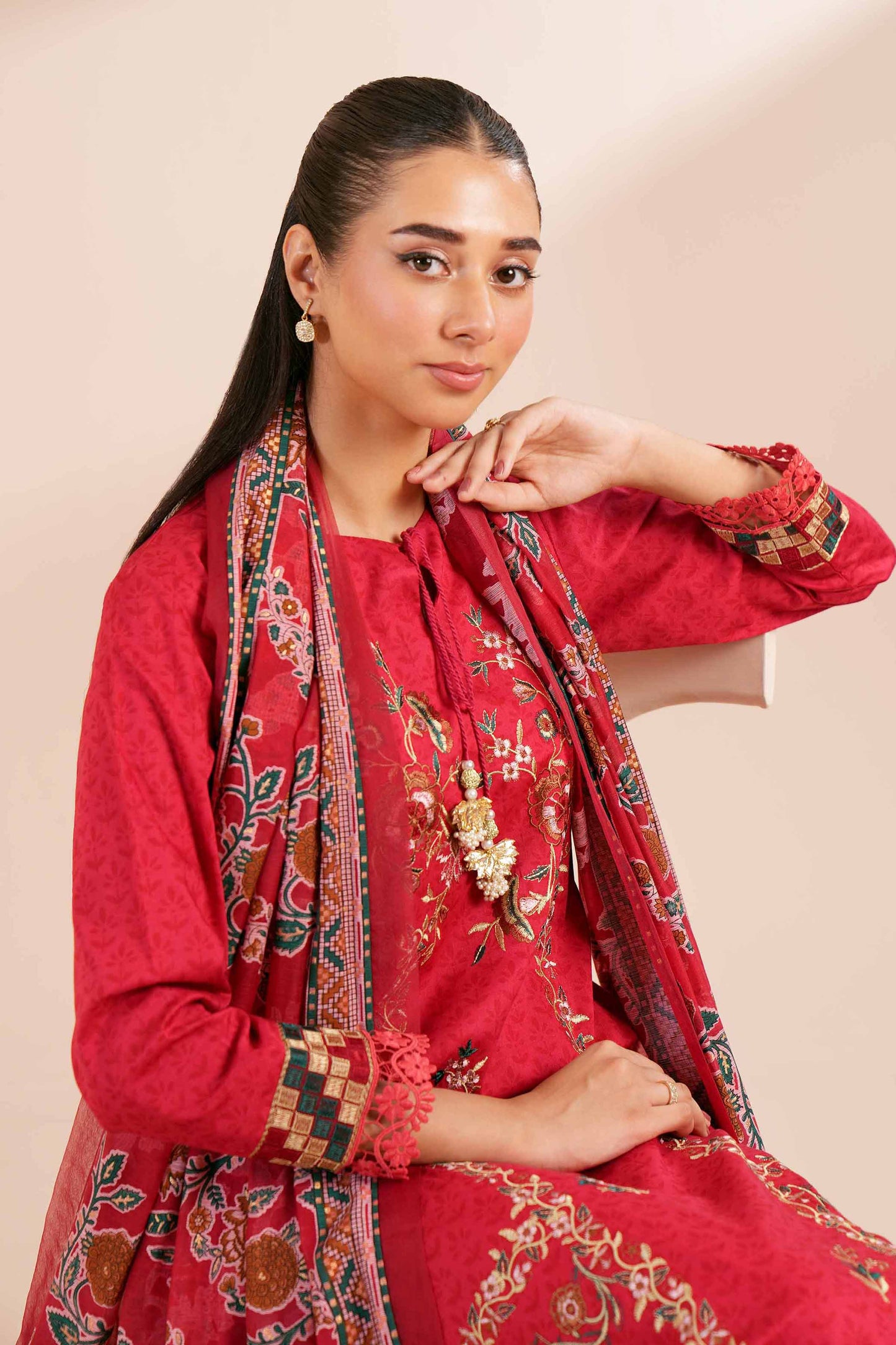 Nishat Dahank Embroiderd Three Piece NT-01