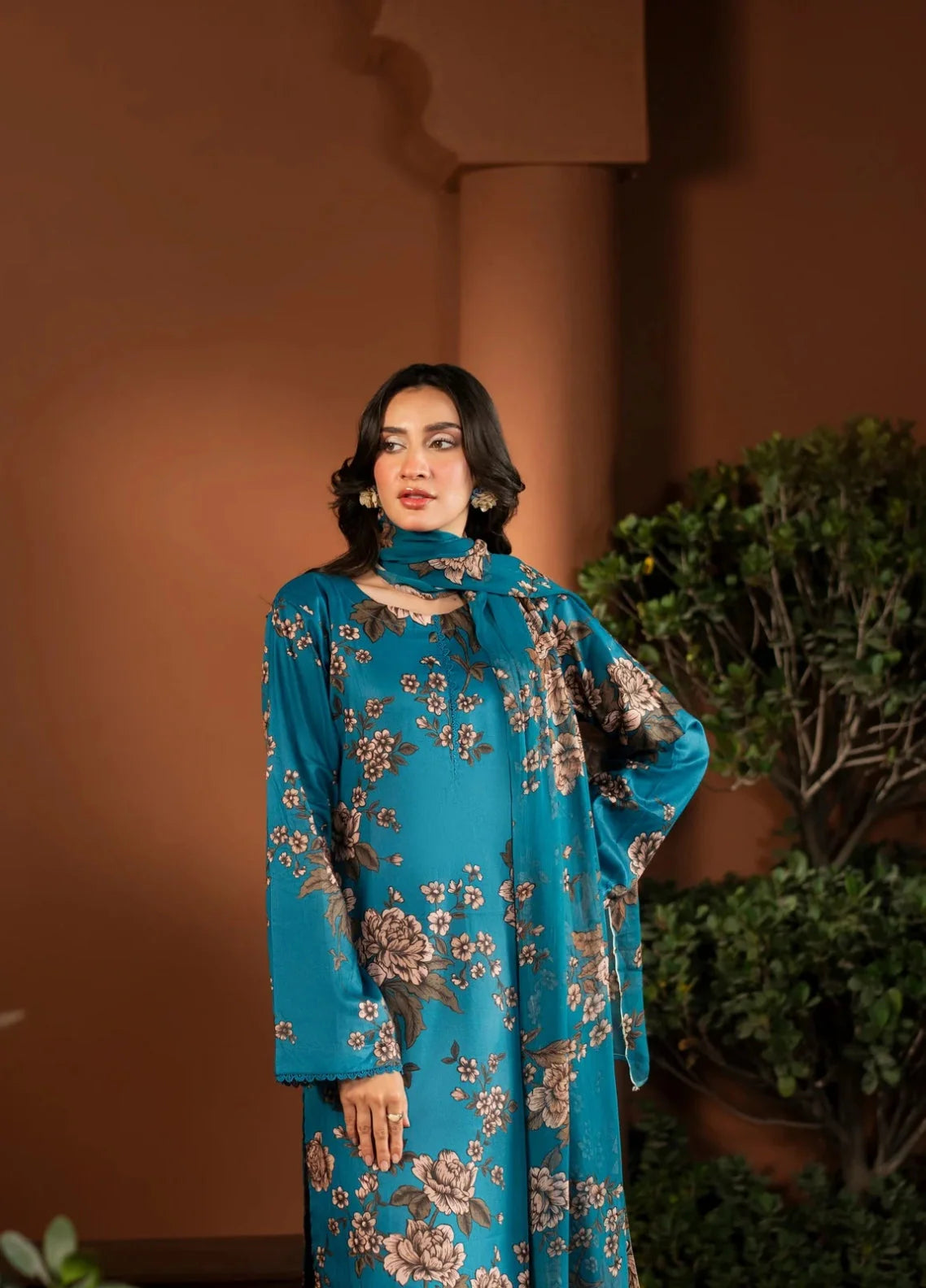 ZC-156 Printed Airjet Shamoz Silk Three Piece
