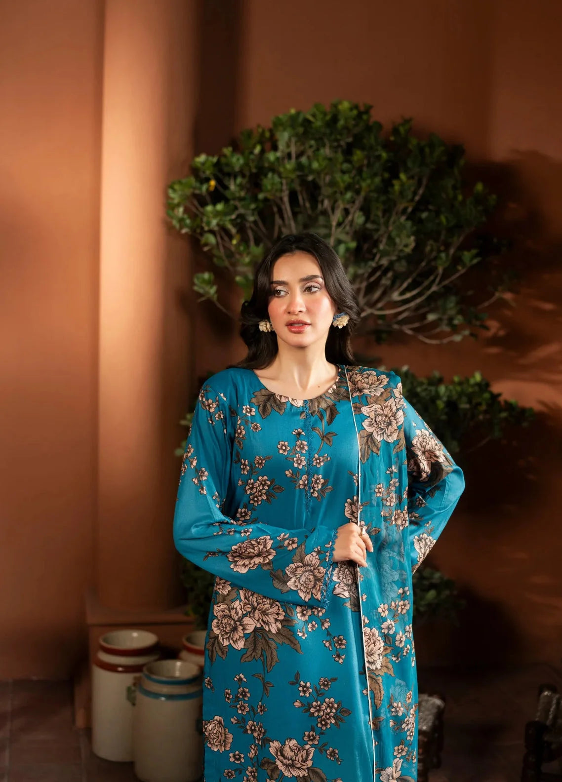 ZC-156 Printed Airjet Shamoz Silk Three Piece