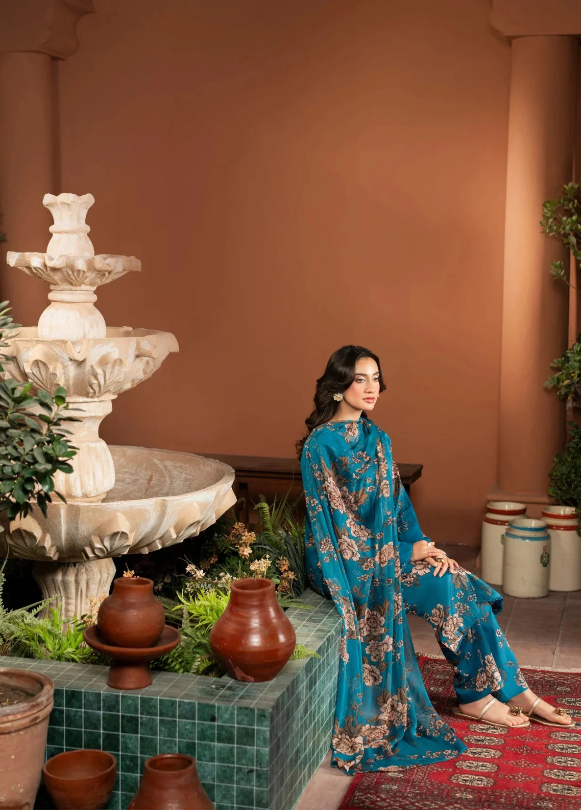 ZC-156 Printed Airjet Shamoz Silk Three Piece