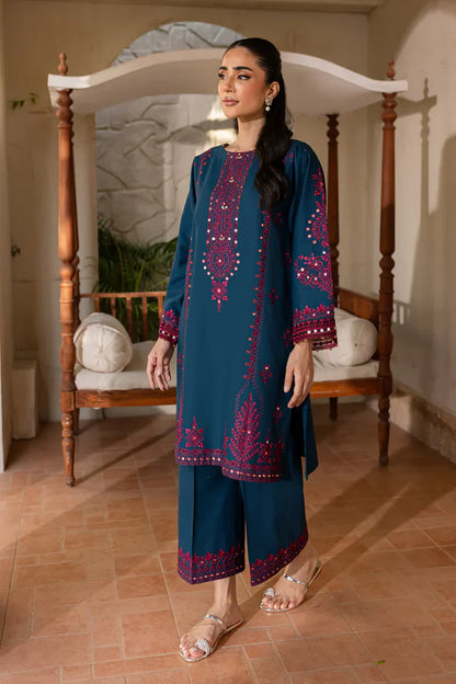 Batik Embroidered Dhanak Three Piece BT-02