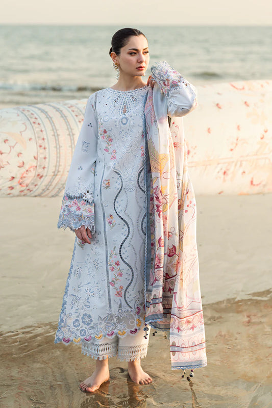 Qalamkar Chikenkari Embroidered lawn Three Piece QL-1035