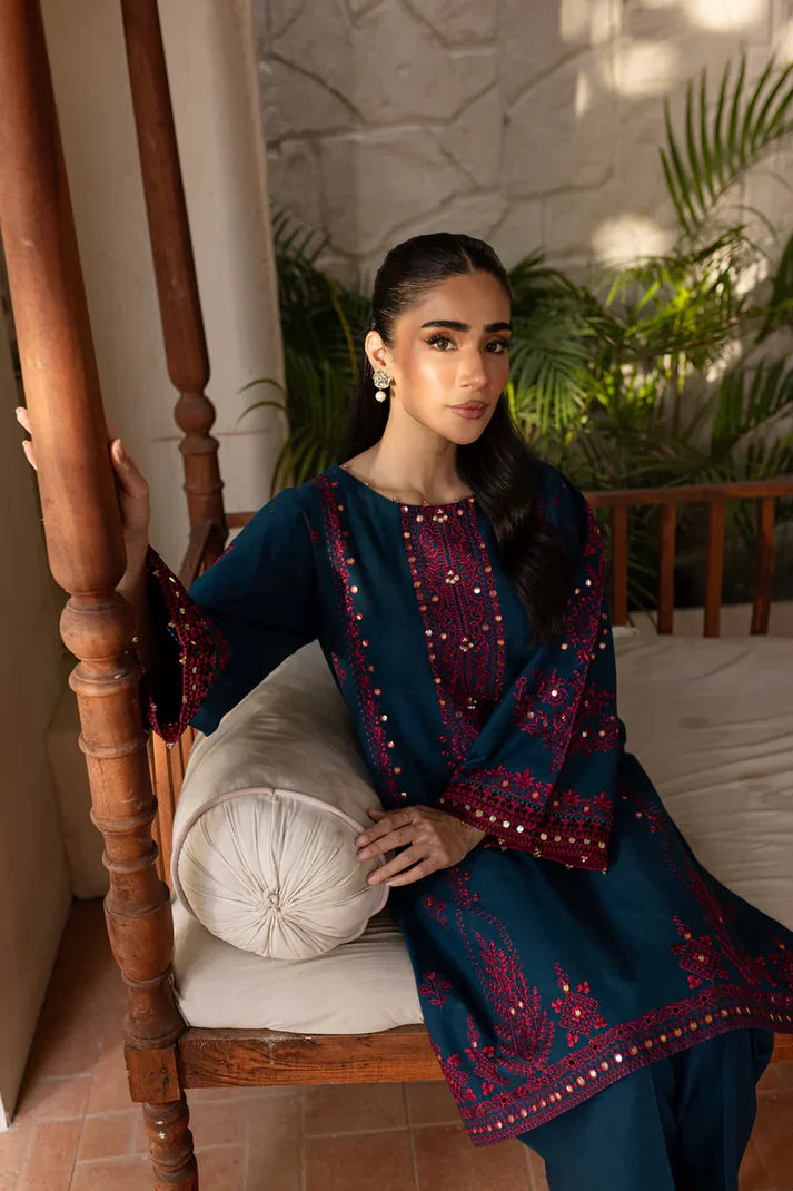 Batik Embroidered Dhanak Three Piece BT-02