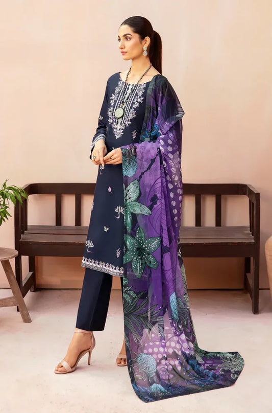 sapphire Embroidered lawn Three Piece SP-D 16