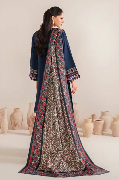 Garnet Embroidered Dahank Three Piece ameema