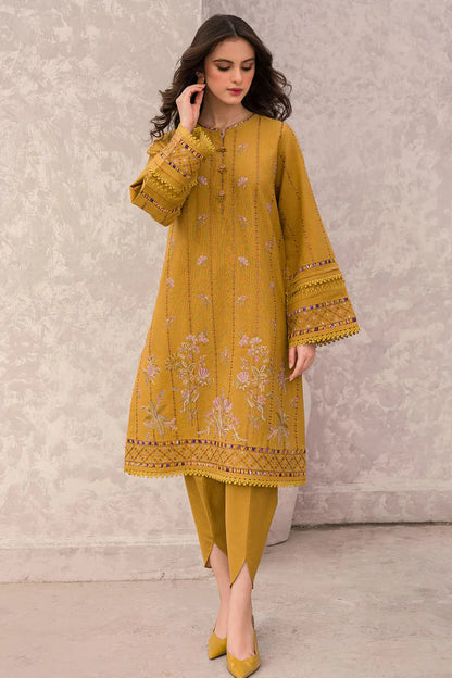 JAZMIN-3PC-LAWN EMBROIDERED SHIRT WITH MANNAR PRINT DUPATTA AND TROUSER-3509