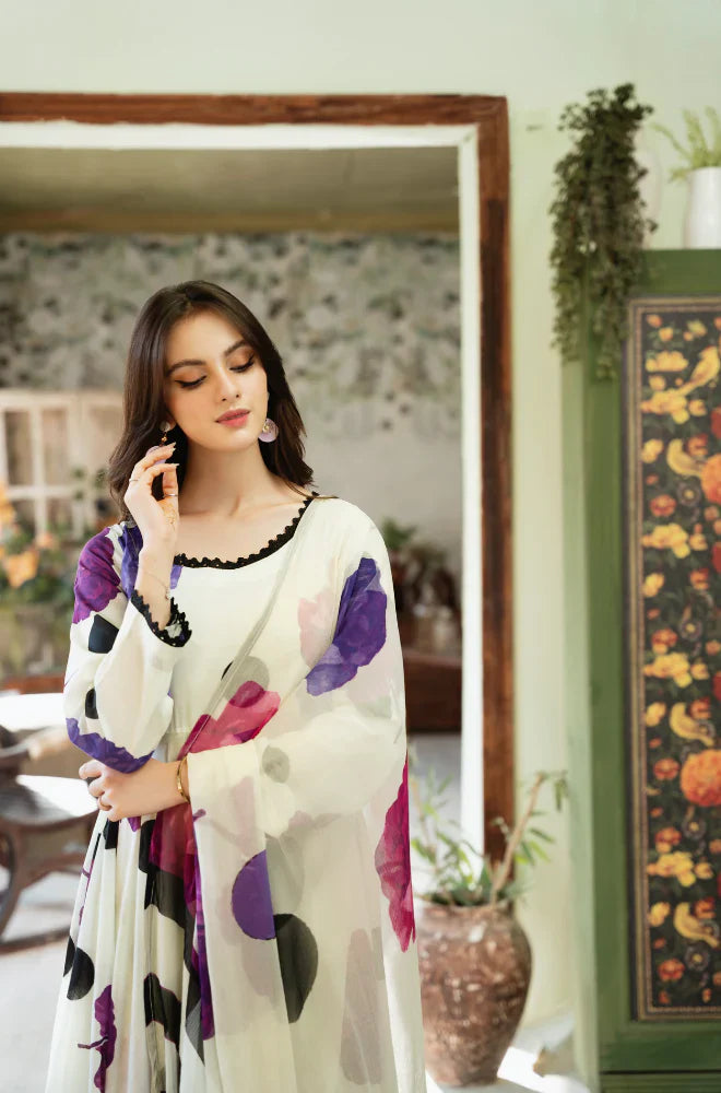 ZC -736 Printed Airjet Viscous Silk Three Piece