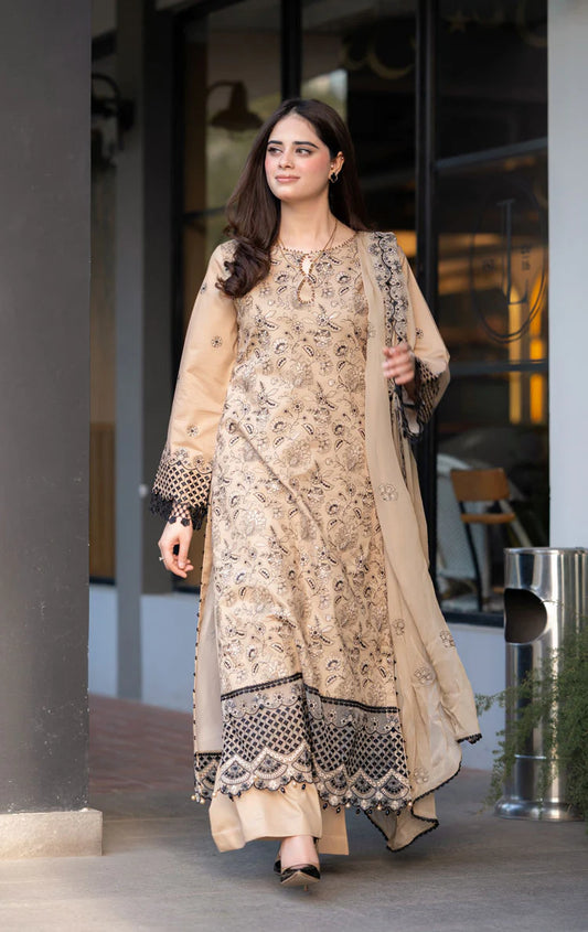 Sapphire Embroidered lawn Three Piece LNF 46 SKIN 3 PIECE