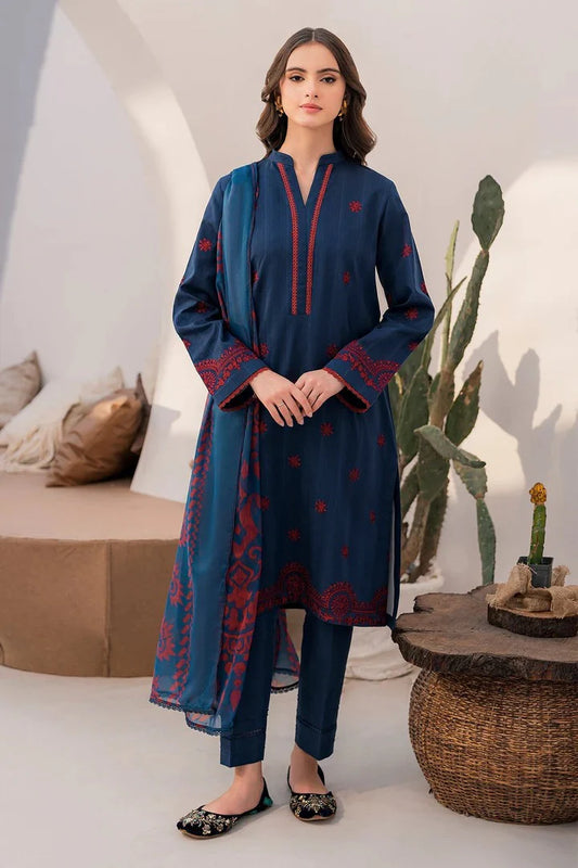 JAZMIN Embroidered lawn Three Piece jz-44