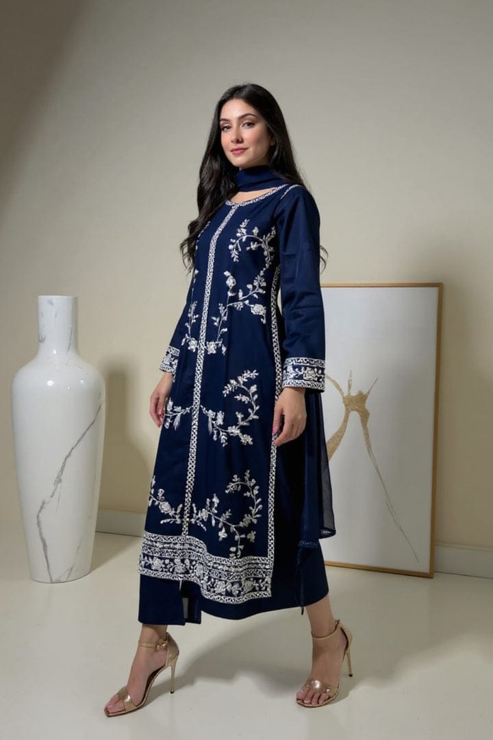 Safoora Lawn Embroidered Three Piece SF-61