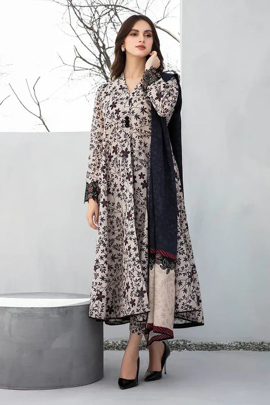 Baroque D-800 Printed three piece suit