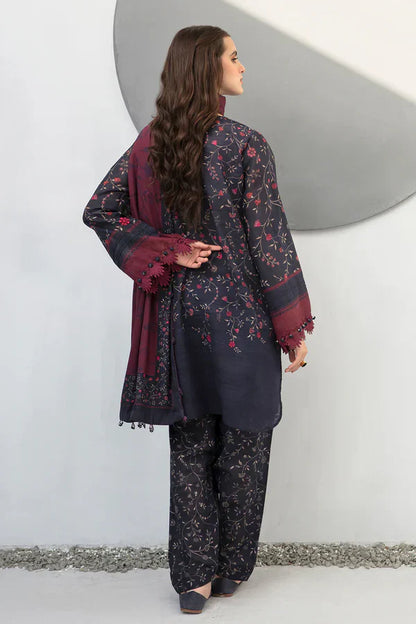 Baroque D-801 Khaddar Printed three piece
