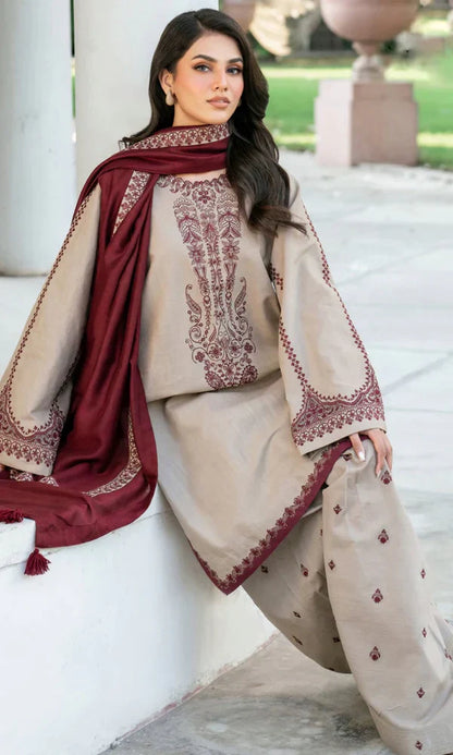 Baroque - 3PC Dahank Embroidered Suit - GKA7126