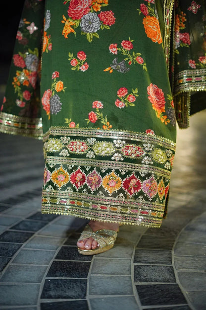 ZC-1001 (Mongia) Printed Airjet Shamoz Silk Three Piece