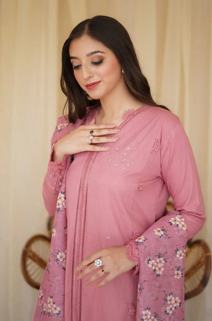 Fcc-437 lawn Embroidered three piece