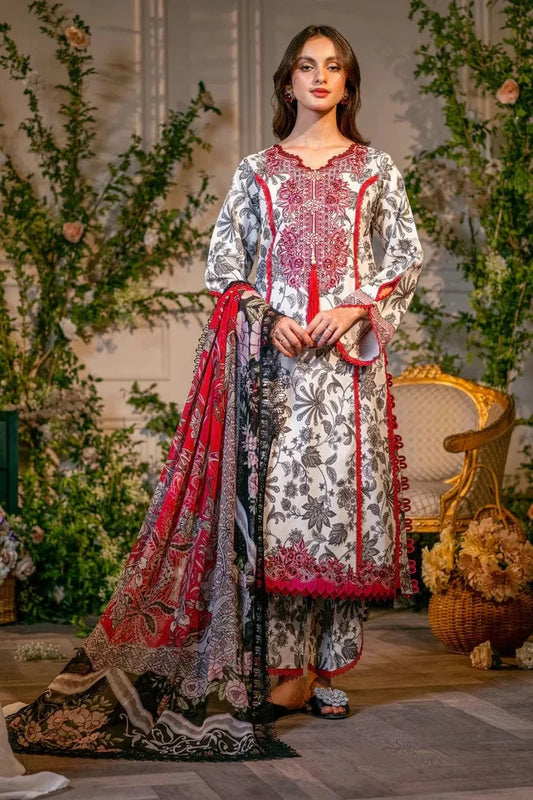 JD-606 Printed Lawn 3pc