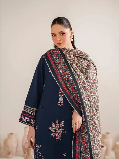 Garnet Embroidered lawn Three Piece ameema