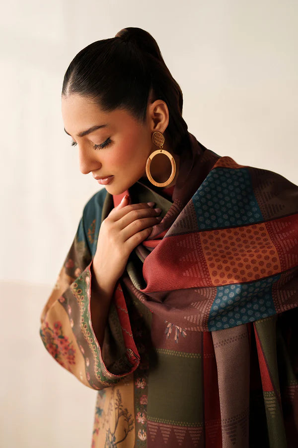 Baroque D-787 Khaddar Printed three piece