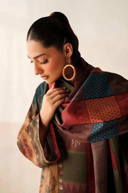 Baroque D-787 Khaddar Printed three piece