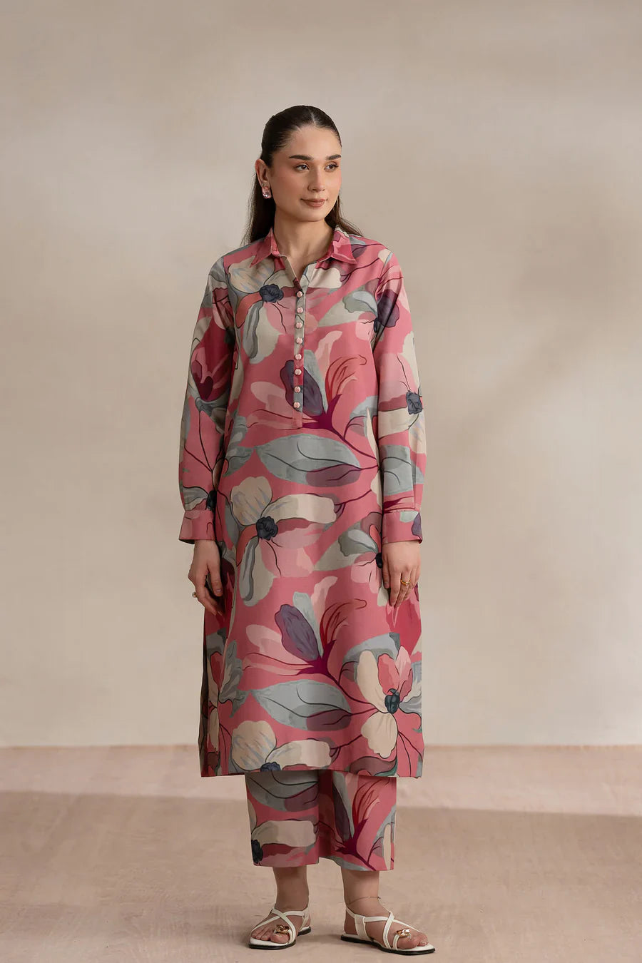 ZC-730 Printed Airjet Viscous Silk two Piece