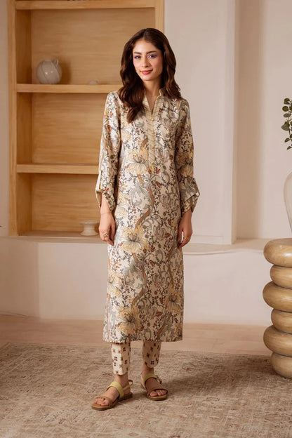 ZC-731 Printed Airjet Viscous Silk two Piece