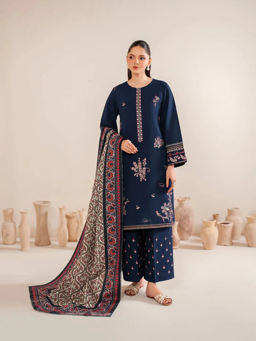 Garnet Embroidered lawn Three Piece ameema