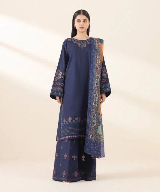 Sapphire Unstitched  3 PIECE - EMBROIDERED LAWN SUIT