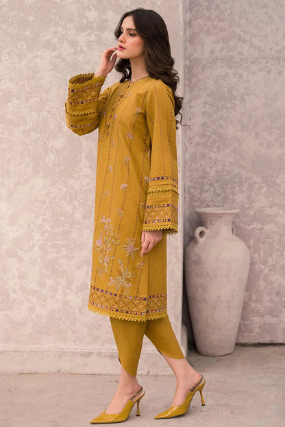 JAZMIN-3PC-LAWN EMBROIDERED SHIRT WITH MANNAR PRINT DUPATTA AND TROUSER-3509