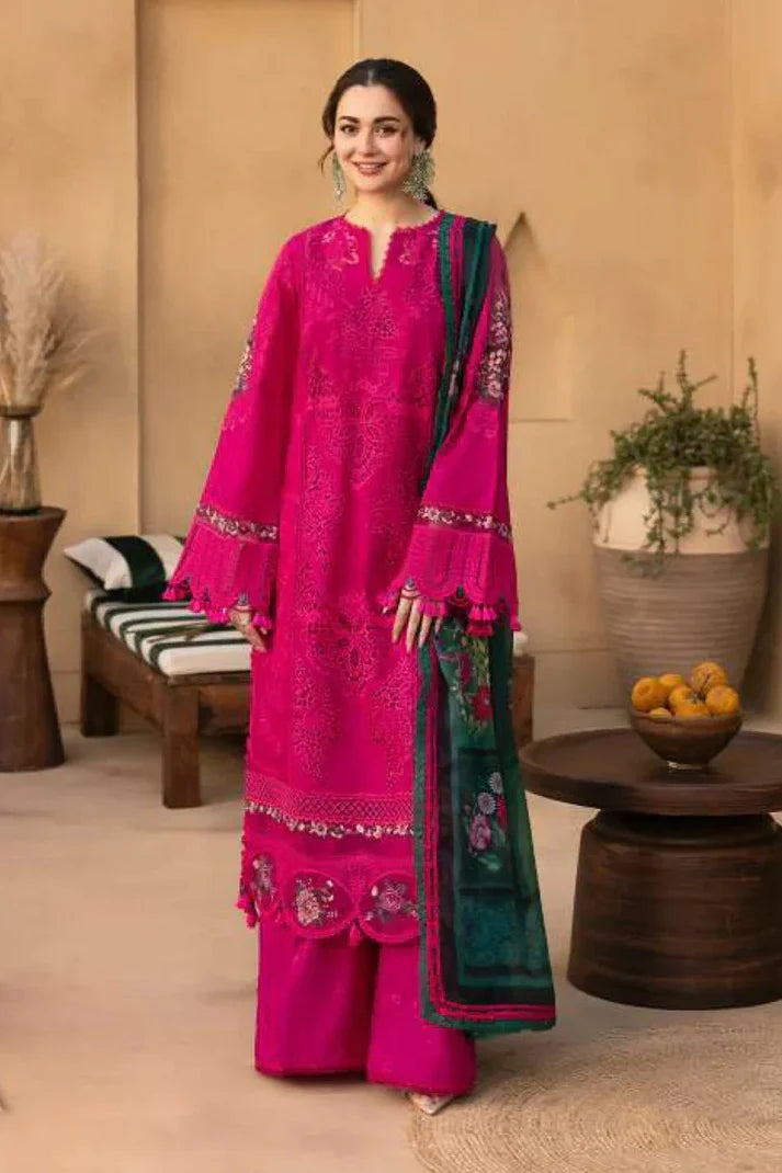 Chikenkari Qalamkar Embroidered Lawn Three Piece QL-1036