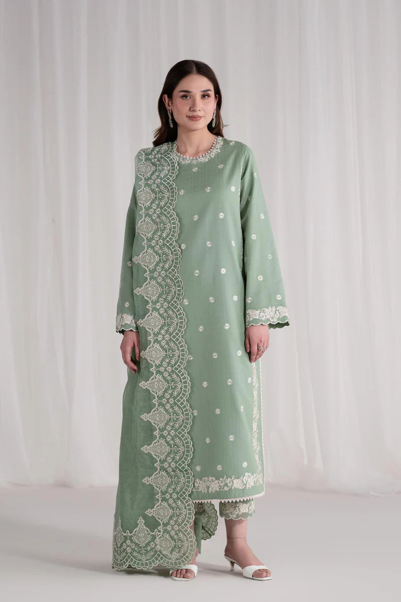 Florent Lawn Embroiderd Three Piece FL-02