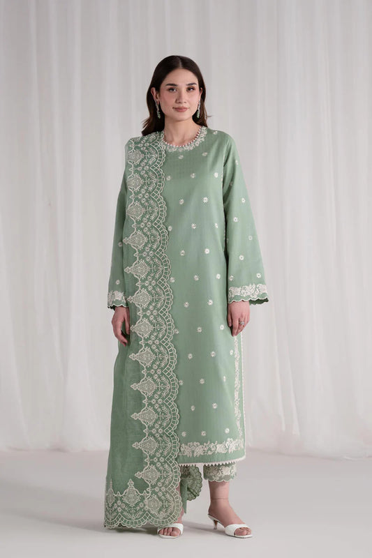 Florent Lawn Embroiderd Three Piece FL-02